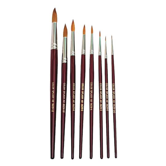 S&#x26;S Worldwide&#xAE; Red Sable Watercolor Brush Set